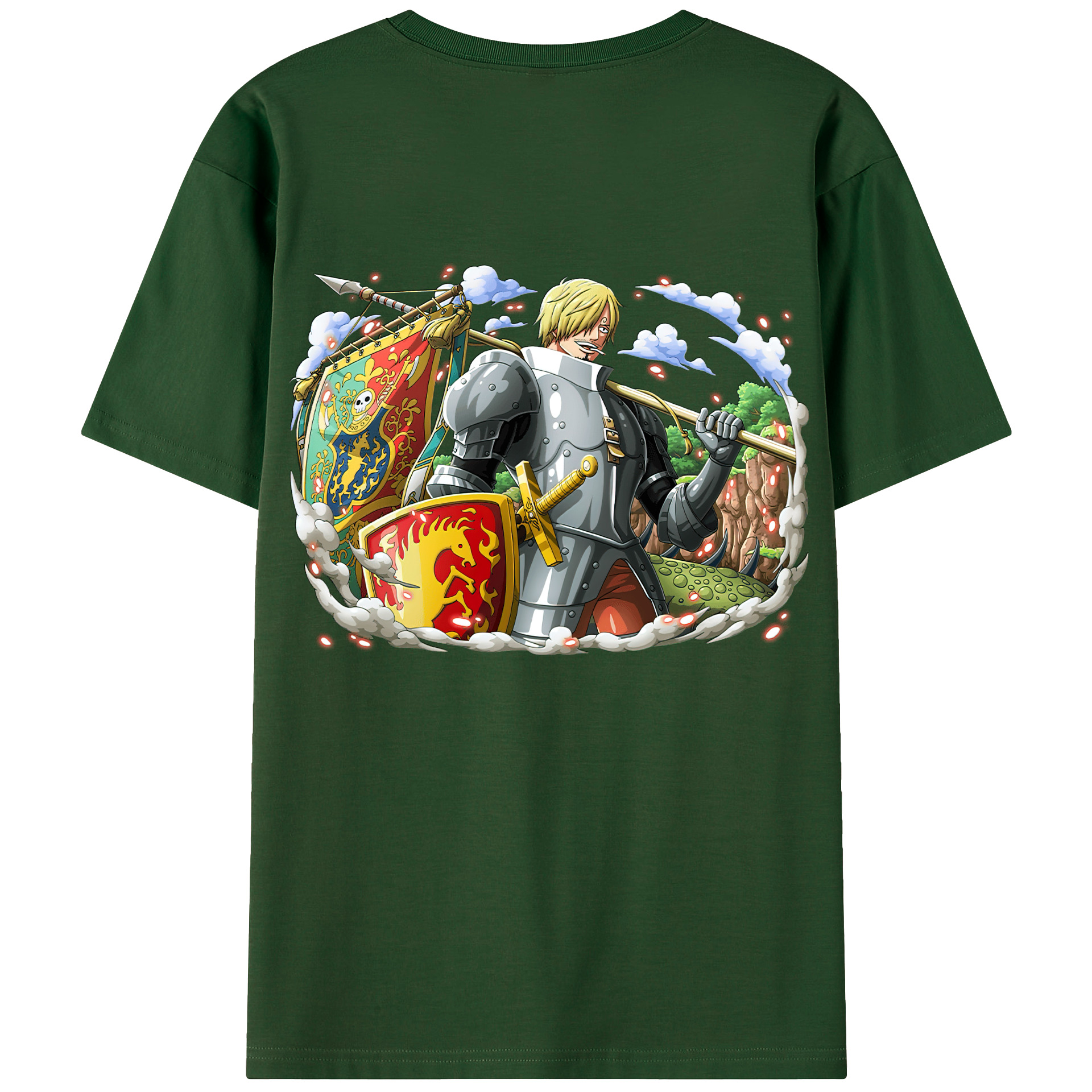 ワンピース サンジ ONE PIECE Sanji 綿100％半袖Tシャツ（背面プリント）